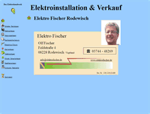 Tablet Screenshot of elektrofischer.de